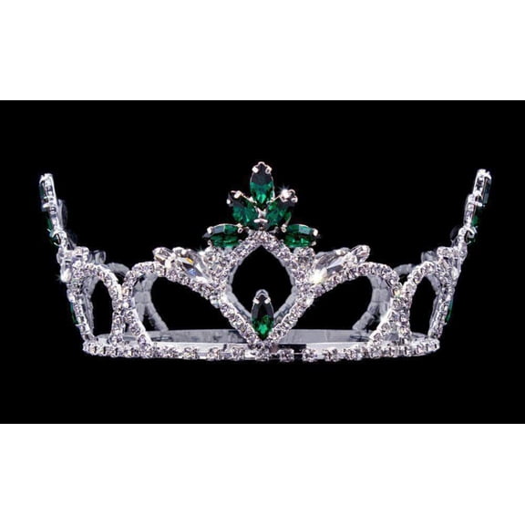 #16880 - Forestry Flaired Navette Fixed Crown with Rings - 2.5" Tall