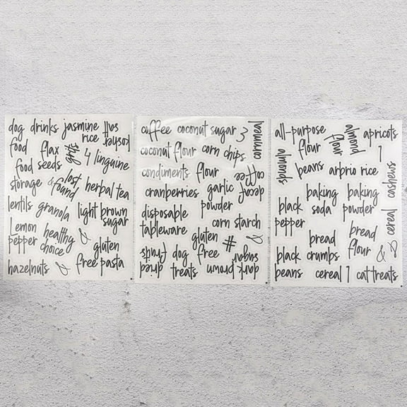 168PCS Pantry Label Printed Home Containers Jars Bottles Tags