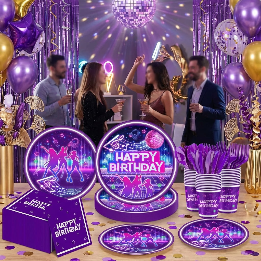 Olexman, Kpop Birthday Decorations, 168Pcs, Purple - Walmart.com