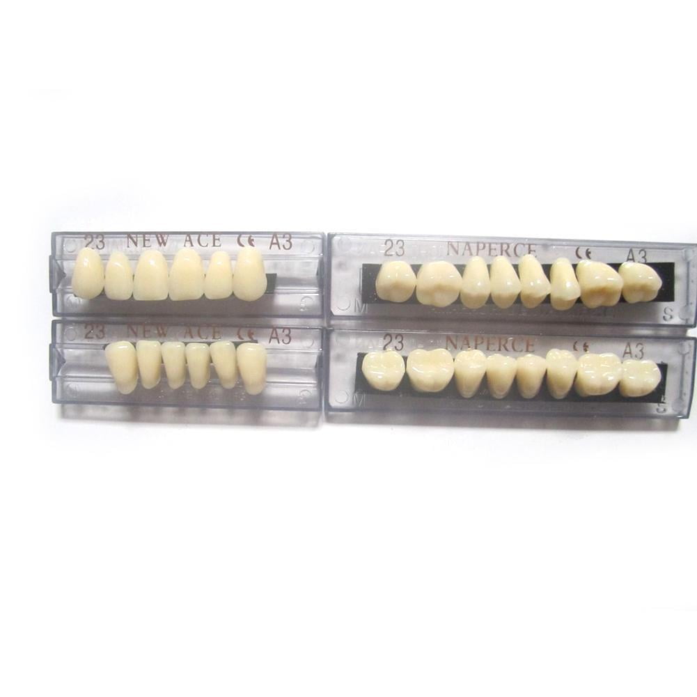 168pcs Dental Acrylic Resin Denture Multi-colored Synthetic False Teeth O9C7