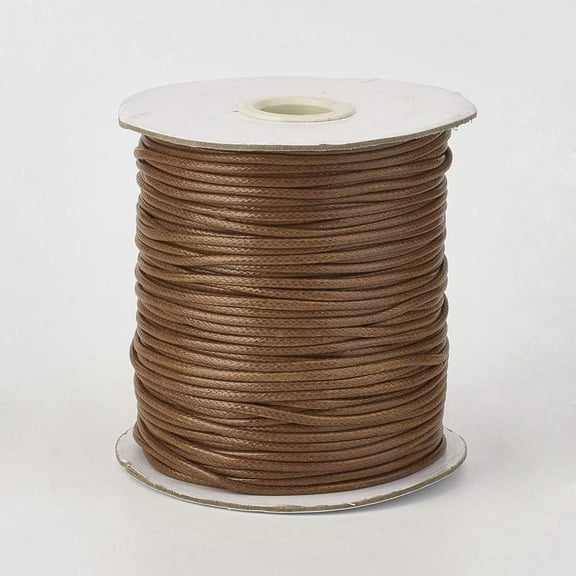 169.51~174.98 Yards Korean Waxed Polyester Cords Beading String Necklace Bracelet Wire Threads 1mm with Spool for Jewelry Making Macrame Supplies(Camel)