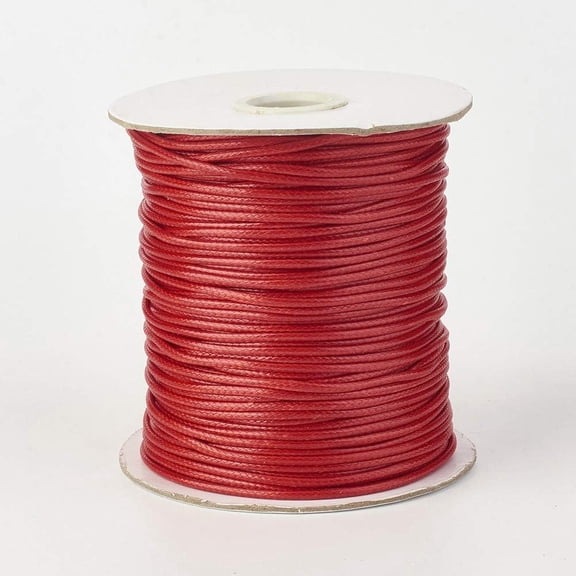 About 169.51~174.98 Yards Korean Waxed Polyester Cords Beading String Necklace Bracelet Wire Threads 1mm with Spool for Jewelry Making Macrame Supplies(FireBrick)