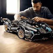 1690 Pieces, Green Racing Building Block Toys, Abs Materials, Manual Toy Building Blocks Assembly, Home Furnishings, Office Desktop Furnishings