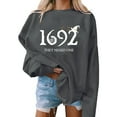 thumbnail image 1 of 1692 They Missed One Sweatshirt Halloween Sweatshirts For Women Witch Print Oversized Sweatshirt Casual Crewneck Pullover Tops, 1 of 6
