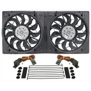 16928 High Output Dual 13 In. Electric Rad Fan & Plastic Shroud Kit