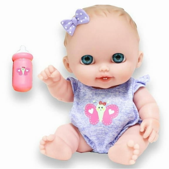 16936-C 8.5 in. Lulu All Vinyl Baby Doll with Removable Outfit, Blue - Ages 2 Plus