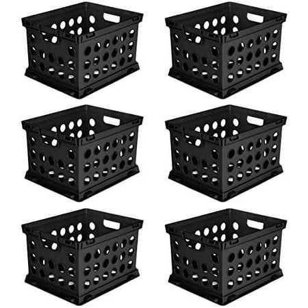 16939006 File Crate, Black, 6-Pack