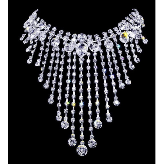#16981 - Cascading Statement Choker Necklace