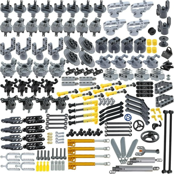 169PCS Technic MOC Expansion Kit - Suspension, Steering & Engine Parts Shock Absortbers Build Cranes, Trucks & Engineering Building Blocks Sets DIY