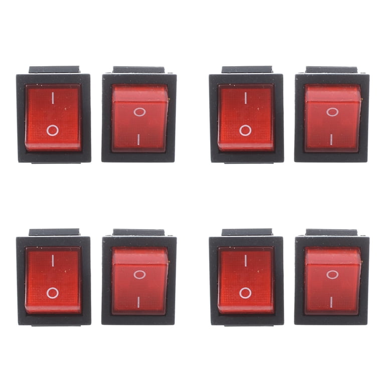 Switch Electronics Rocker On/Off Rectangle Rocker Switch, DPST 4 ...