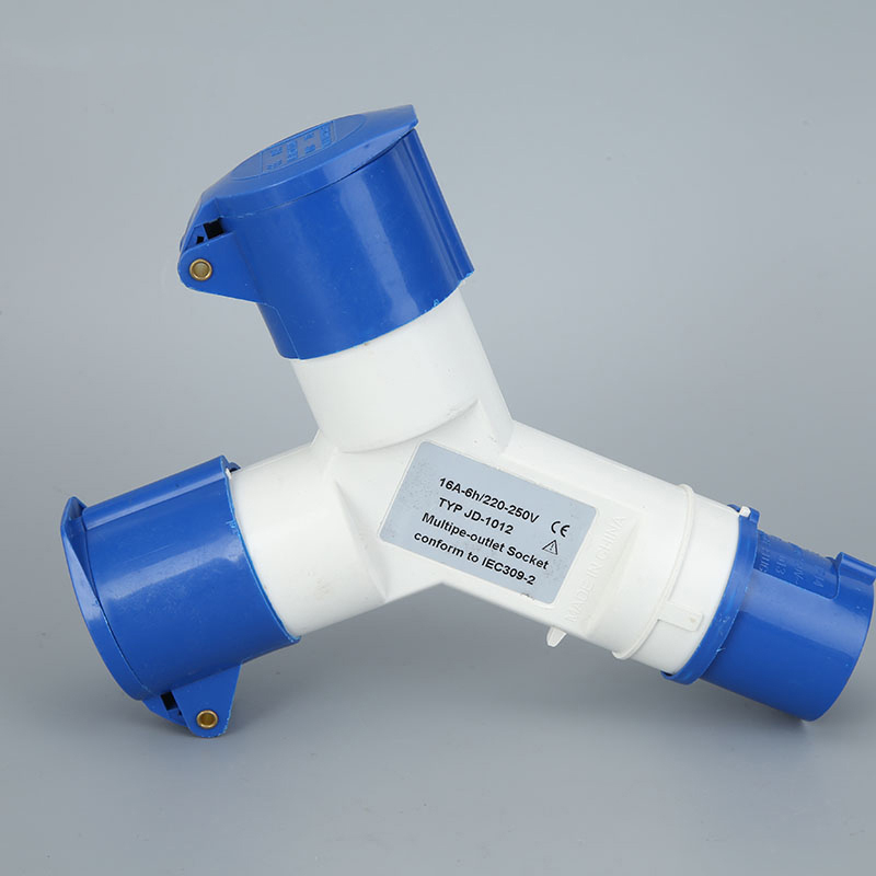 16A 3 Pin 3/4 Way 220V IP44 Waterproof Industrial Plug & socket 1 Plug ...