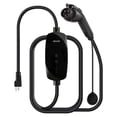 thumbnail image 1 of 16A Adjustable Level 1 & 2 EV Charger, 25ft Cable, 120V-240V, NEMA 6-20P Plug with 5-15 Adapter, LCD Display, Portable Home Car Charging Station for SAE J1772 Electric Vehicles, 1 of 11