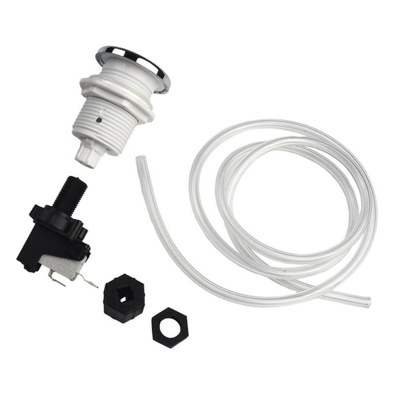 16A Bath Tub Spa Waste Garbage Disposal Self-Lock Air Switch Push Button 32mm Pneumatic Switch On Off Button