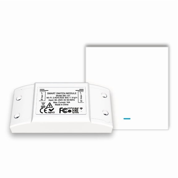 16A Bluetooth Smart Switch with 1 Group Panel Remote Control Industrial-Grade Switch Tuya Smart Home Relay Breaker,1 * Bluetooth switch 1 * One Group Panel Remote Control,White