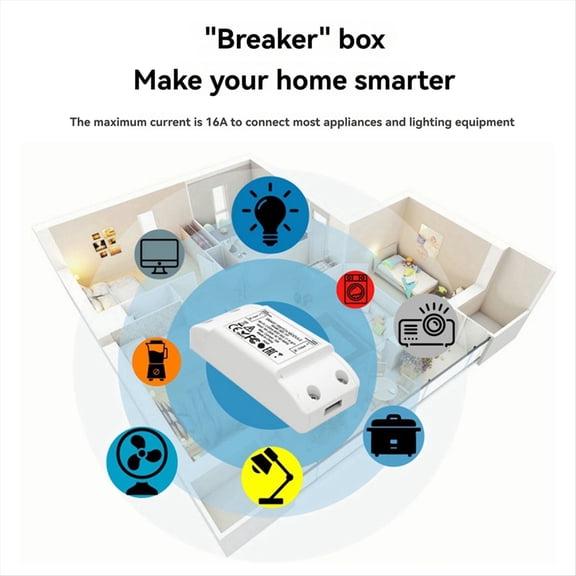16A Bluetooth Smart Switch Industrial-Grade High-Power Switch Tuya Smart Home Wireless Control Relay Breaker