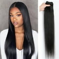 thumbnail image 1 of 16A Brazilian Straight Human Hair Bundles | 40" Unprocessed Virgin Remy Hair Extensions | Single Bundle Raw Hair with Double Weft, No Shedding, Natural Black, 1 of 6