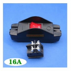 16A Heavy Duty Inline Cord Switch, CE Certification, 110V-250V Double Pole Rocker Appliance Cord Switch with Indicator Light, Screw Terminals, High Temperature Resistance, for Home Appliances, Lamps