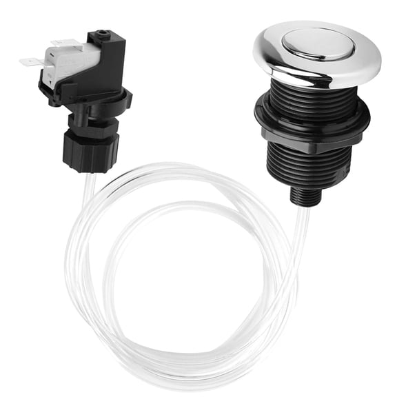 16A on Off Air Push Button Switch for -Jetted Bath Tub Spa & Garbage Disposal, Black
