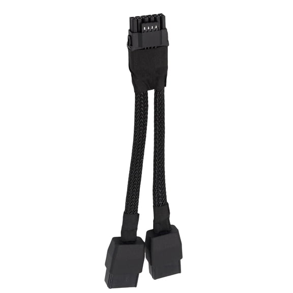16AWG 2x8Pin to 16Pin PCIe Power Cable 600W 12VHPWR for RTX4090/4080 GPUs, Gold Plated