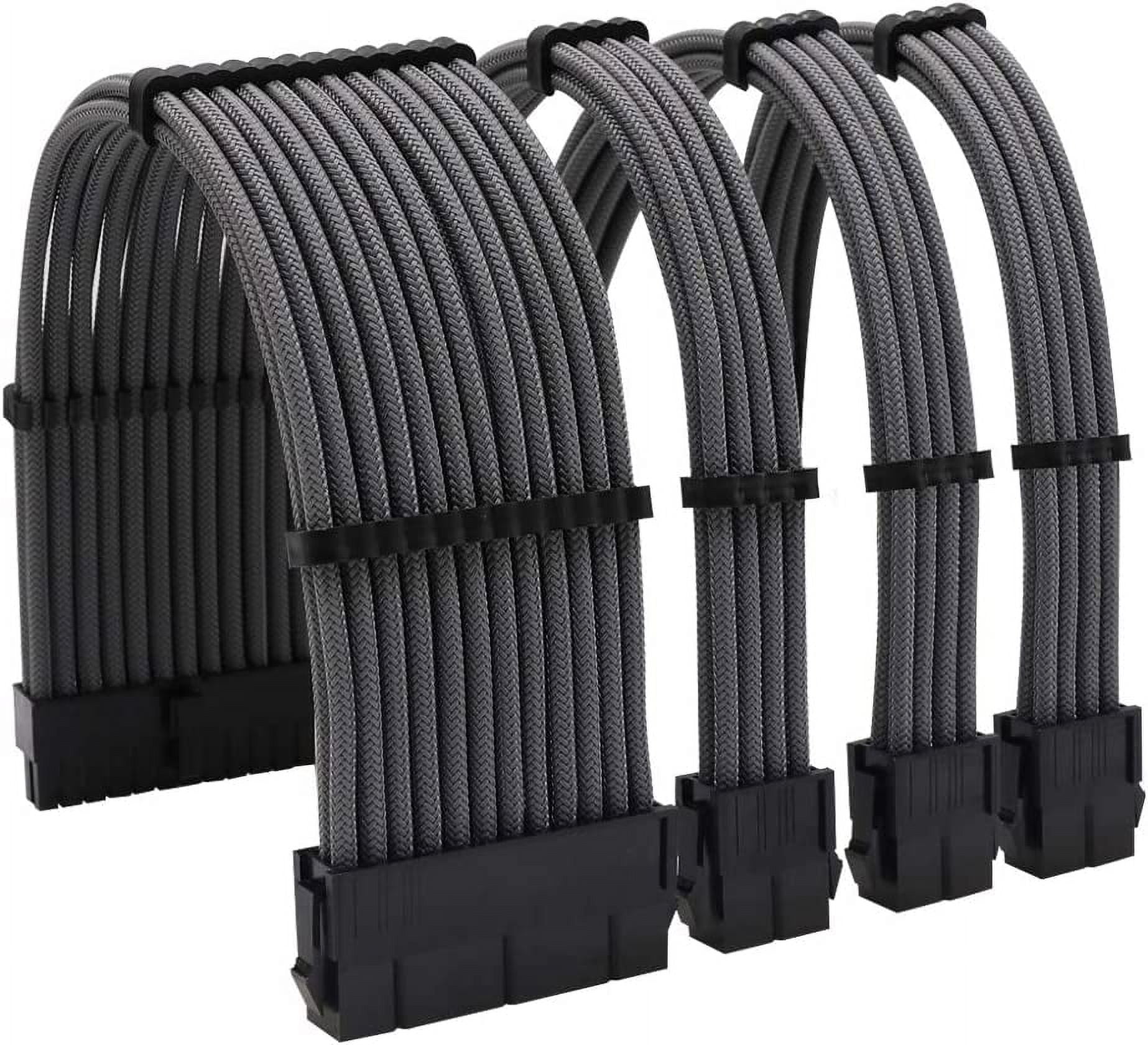 16AWG Power Supply Cable Kit 30cm mod Sleeve Extension Sleeved Custom mod for PSU to Motherboard