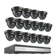 16CH 2MP Security Camera System Black H265+DVR Kit Motion Detection
