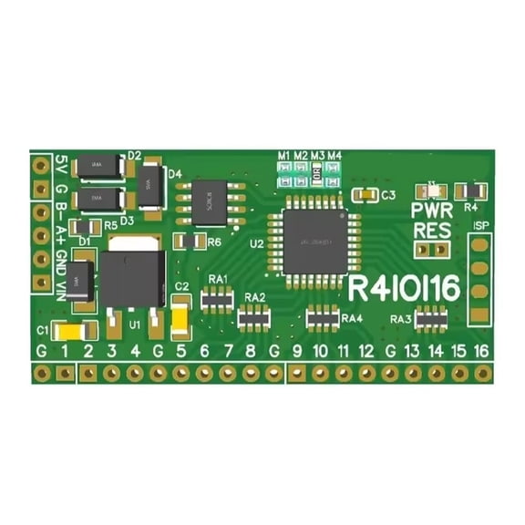16CH 5 in 1 Modbus Rtu Digital IO Module Switching Input RS485 NPN DI-DO Pin Cores Board for Industrial Automation