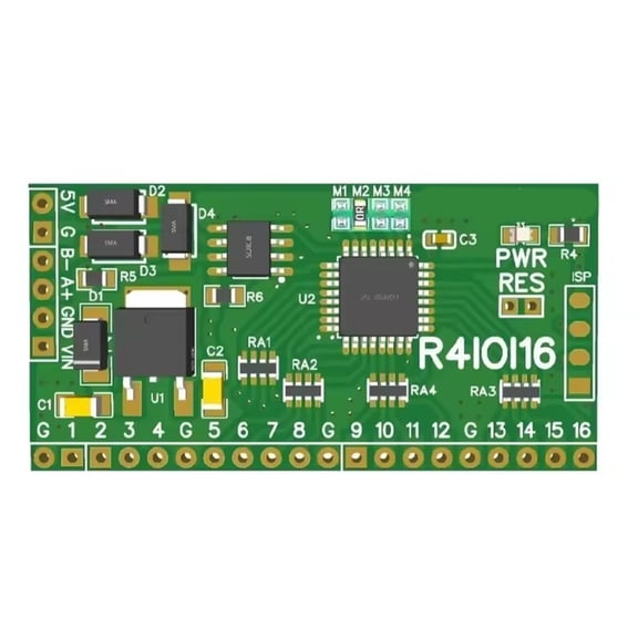 16CH 5 in 1 Modbus Rtu Digital IO Module Switching Input RS485 NPN DI-DO Pin Cores Board for Industrial Automation