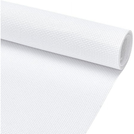 DIY 16CT Cotton Cross Stitch Fabric 40x20 Inch Aida Cloth 16 Count Embroidery Cloth for Craft Embroidery Handmade Needlework DIY Handicrafts 0.5mm Thick DIY