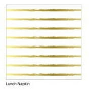 Disposable Paper Napkins, Gold Foil Stripe, 16 Count, by Way To Celebrate