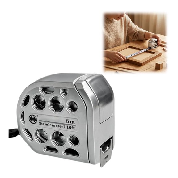 16FT/25FT Magnetic Tape Measure, Retractable Stainless Steel Measuring Tape with Auto Lock, One-Sided Clear Scale, Waterproof Portable Engineer Ruler for Construction, Carpentry & Home Use