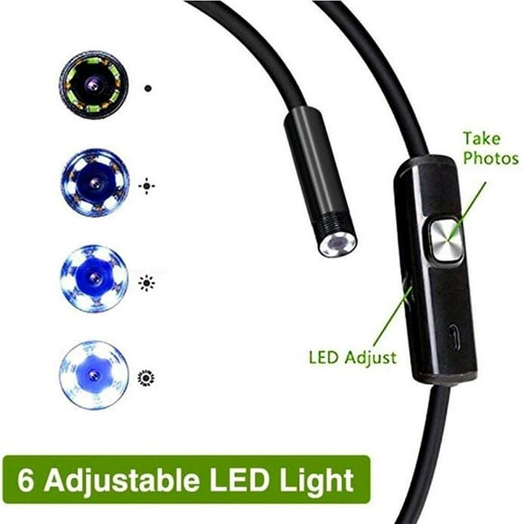 16FT 3 in 1 Endoscope Camera with Light, Industrial Borescope Black Hd Camera, Waterproof Snake Tube Camera Digital Semi-Rigid Borescope for Home Wall Duct Drain Pipe Plumbing, Black