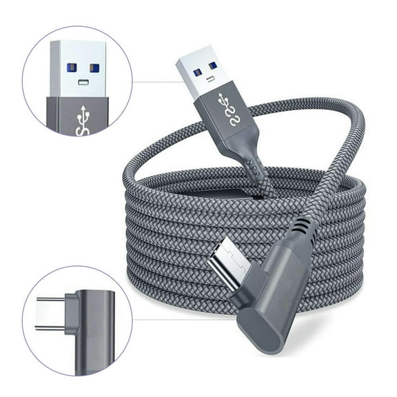 16FT Gaming USB 3.0 Type C To A Ergonomic Design Fast Charging Flexible VR Link Cable Professional PC For Oculus Quest 2