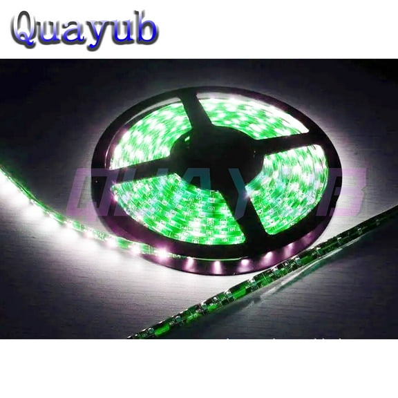 16FT Green 2835 300 LED Flexible Strip Lights Waterproof Tape Lamp 12V For Car