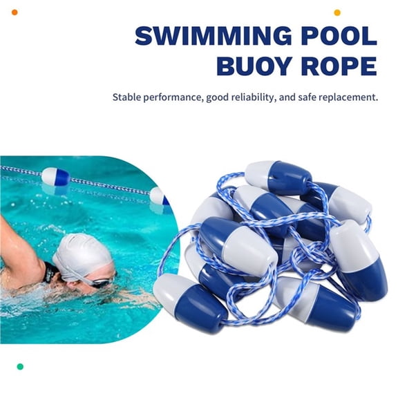 16FT Pool Divider Rope With Floats, Floating Pool Boundary Line For Indoor & Outdoor Swimming Pools, Pool Lane Marker Rope With Buoys