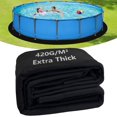 16FT Thick Round Pool Liner Pad For 15FT Above Ground Pools 12Oz/Yd² ...