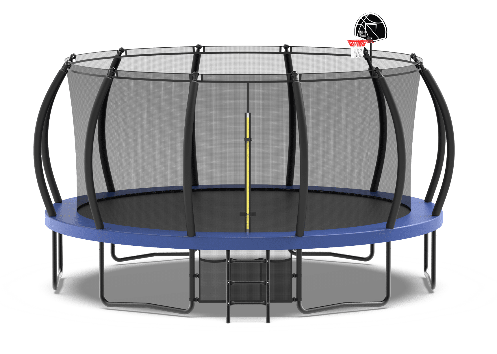 16FT Trampoline Set with Ladder, Basketball Hoop, Shoe Bag， Sports