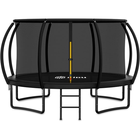 16FT Trampoline with Safety Enclosure Net, Ladder & Rust-Resistant Coating, ASTM Certified Outdoor Backyard Trampoline for Kids and Adults