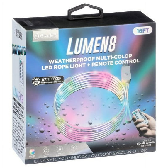 16FT Weatherproof LED Rope Light