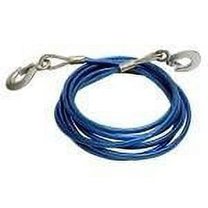 16Ft ATV Car Truck Vehicle Towing Recovery Tow Strap Steel Cable Rope with Hooks