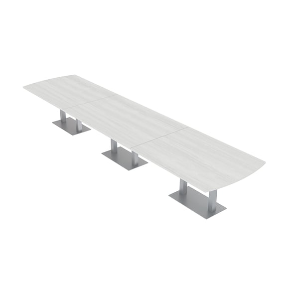 16Ft Arc Rectangle Powered Modular Conference Table Square Metal Bases