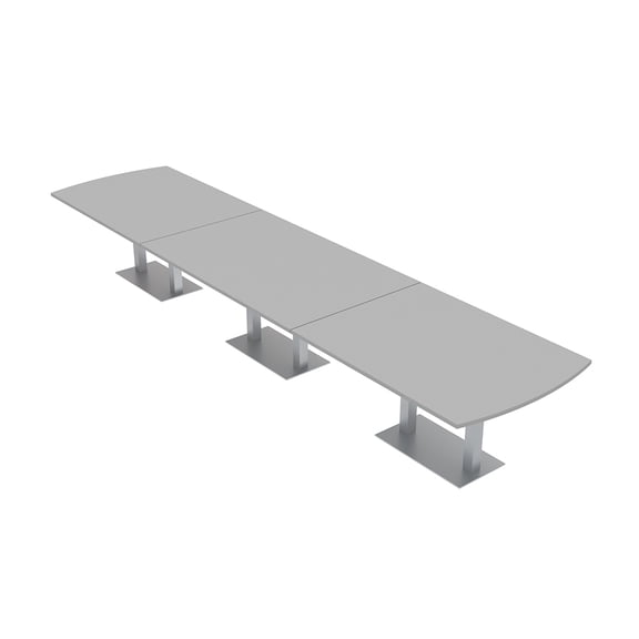 16Ft Arc Rectangle Powered Modular Conference Table Square Metal Bases
