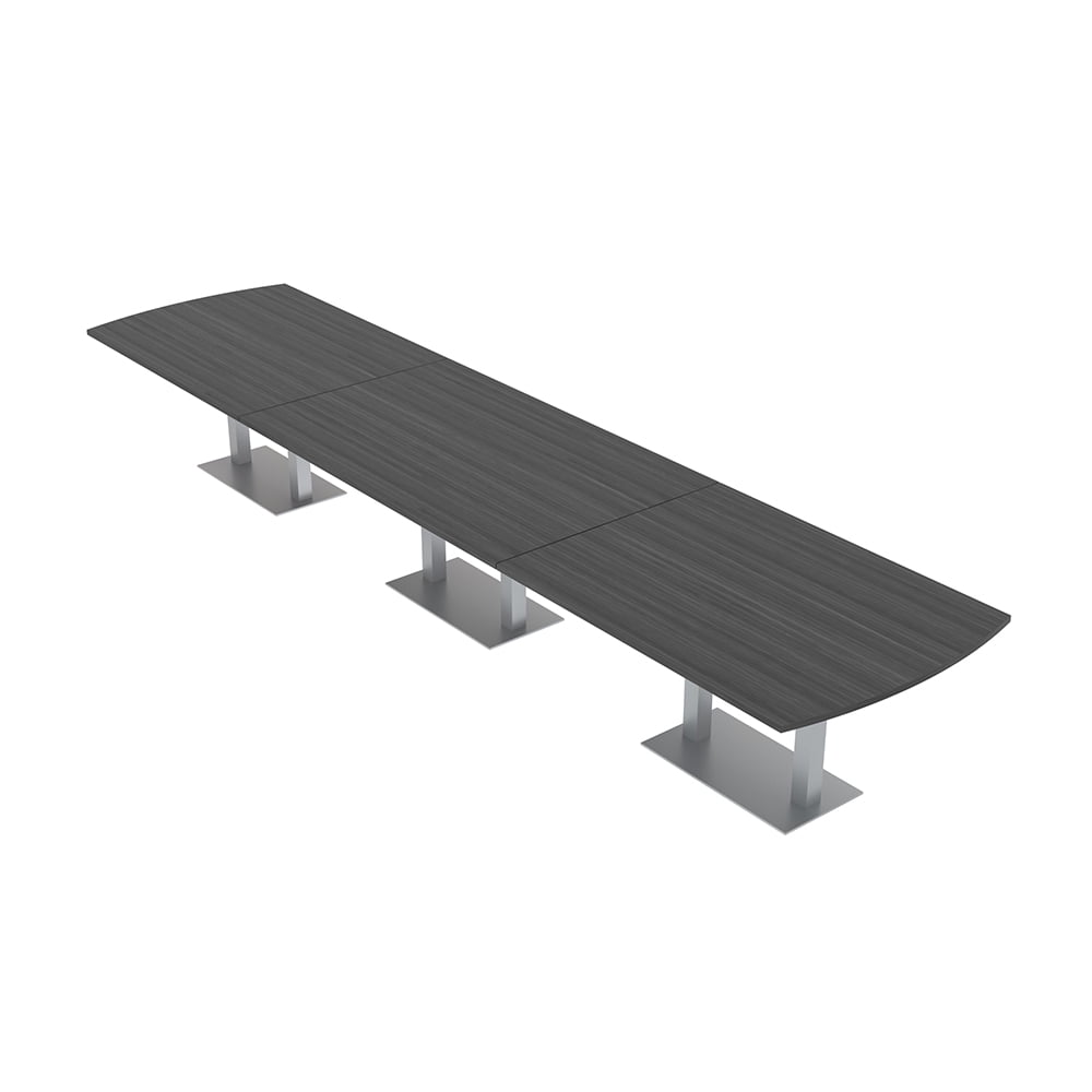 16Ft Arc Rectangle Powered Modular Conference Table Square Metal Bases ...