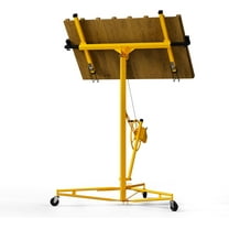 16Ft Drywall Rolling Lifter Panel Hoist Jack Tool, with 360° Adjustable Telescopic Arm & 3 Lockable Wheels, 150LBS Heavy Duty Sheetrock Lift ,for Both Home & Commercial Use