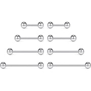 16G/14G Medical Implant Steel Nipple Tongue Piercing Barbell,Industrial Tongue Cheek Dimple Bars