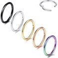 thumbnail interactive-video image 1 of Hinged Segment Ring Septum Clickers – 316L Surgical Steel W/ PVD – Pair – Lobal Domination 1 of 2