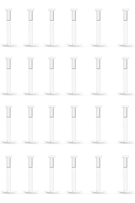 16G 18G Clear Plastic Push in Lip Labret Medusa Monroe Nose Retainers for Work Bioflex Flat Tragus Helix Catilage Conch Earrings for Women Men 6mm 8mm 10mm 12mm