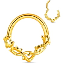 16G/8-10mm Nose Rings Piercing Body Jewelry Clicker Cartilage Earring Hinged Segment Daith Piercing  Silver Gold Color 1PC