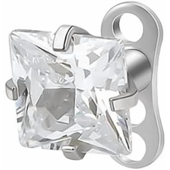 16G CZ Crystal Heart Dermal Anchor Tops and Base G23 Titanium Microdermal Dermal Piercings Surface Skin Piercing Studs Punk Body Jewelry