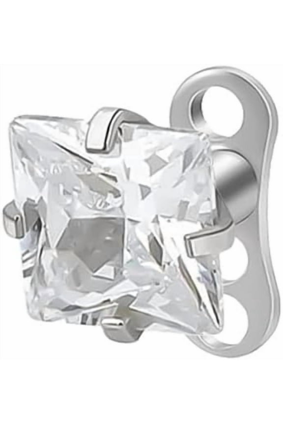 16G CZ Crystal Heart Dermal Anchor Tops and Base G23 Titanium Microdermal Dermal Piercings Surface Skin Piercing Studs Punk Body Jewelry