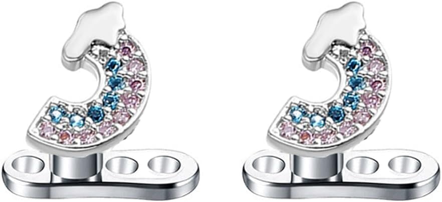 16G CZ Flower Dermal Anchor Tops and Base Grade 23 Titanium Crystal Bee ...